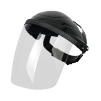 Ioensy - Casco De Soldadura Ligero, Protector Facial De Seguridad Para Soldadura, Protección Contra Cortes, Parte Superior Negra Transparente