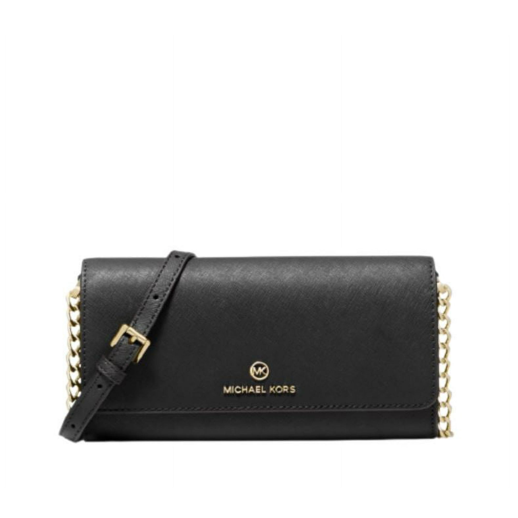 Billetera Michael Kors Bolso Crossbody Pequeño De Piel Saffiano Convertible (negro)