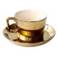 thumbnail image 2 of Juego De Taza Y Platillo De Té / Café Chapados En Oro Taza De Café Con Leche Espresso De Cerámica B, 2 of 2
