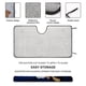 thumbnail image 2 of Pato Darkwing Parasol para Parabrisas Delantero Protector Plegable, Visera Solar para Auto Bloquea Rayos UV Mantiene tu Vehículo Fresco 130cm*70cm, 2 of 6