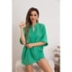 thumbnail image 3 of Blusa Mujer Lino Algodón Premium Liviana Cuello Mao 8057, 3 of 3