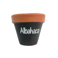 Mestiza - Maceta Kony 11Cm Pizarra Albahaca