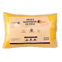 Masel - Set 2 Almohadas Premium Eco Colores 50X70 Amarillo