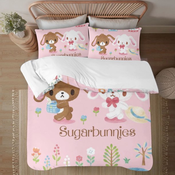 Tenorikuma 3-Piece Bedding Set For Kids Boys Girls Adult Cartoon Warm Cute Fashion Holiday Present Gift Bed Sheets
