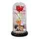 thumbnail image 3 of Flor Artificial De Lujo Con Cubierta De Vidrio Hecha A Mano Para Mamá, Mujer, Esposa, Decoración Roja, 3 of 5