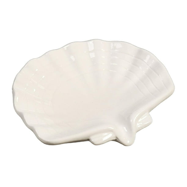 Caja de soporte para jabón, jabonera, contenedor de jabón, bandeja de jabón fácil de limpiar, caja de soporte para esponja para inodoros, lavandería, Concha Blanca