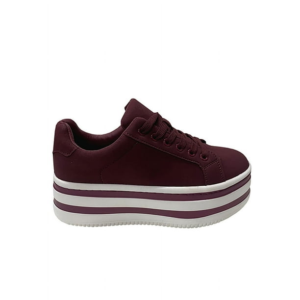 Zapatilla Gamuza Ecológica ZAX45 Burdeo