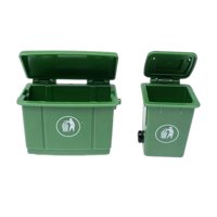 Bothyi - 2 Piezas Escala 1:12 Casa De Muñecas Mini Cubo De Basura Juguetes Casa De Muñecas Contenedores De Residuos