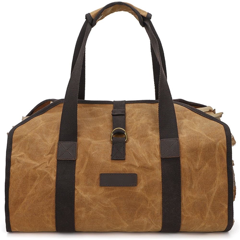 Xusx111 - Readywares Portador De Leña De Lienzo Cerado, Portador De Tronco Pesado Para Leña De Fuego, Portador De Madera Para Leña De Fuego, Bolsa De Leña De Fuego, Gran Regalo Para Cabina, Portador D