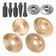 thumbnail image 1 of Juego De 4 Discos Para Tallar Madera+juego De 5 Escofinas Dorado, 1 of 3