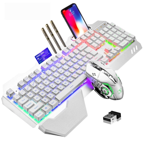 Teclado y ratón inalámbricos para juegos LexoneLEC K680 RGB