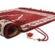 thumbnail image 4 of Alfombra de oración islámica de terciopelo afelpado rojo con diseño bordado, 4 of 7