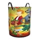 thumbnail image 2 of Futurama Cesta de lavandería de gran capacidad redonda con asa, bolsa para ropa sucia plegable, almacenamiento para dormitorio, baño y lavadero 44x35 cm, 2 of 6