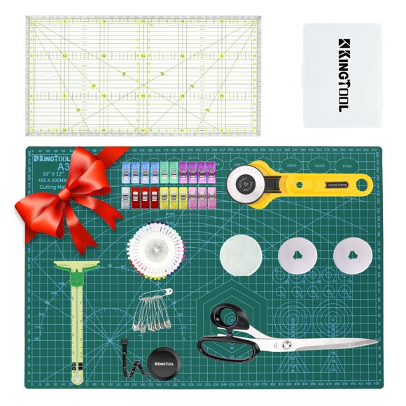 Set de Herramientas de Costura KingTool 78 Piezas – Kit con Cortadora Rotativa