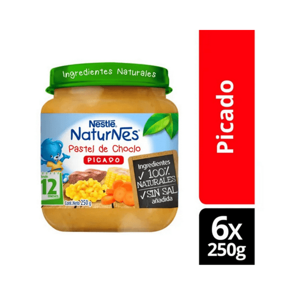 Pack x6 picado Nestlé® Naturnes® pastel de choclo 250g