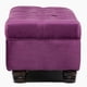 thumbnail image 2 of Banqueta Capitone Felpa Morado, 2 of 2