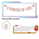 thumbnail image 3 of Banner BOMXOI 6 Meses de Amor Rosa Dorado con Brillo, 3 of 7