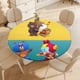 thumbnail image 4 of Brown Y Sus Amigos theme Fitted Round Tablecloths Elastic Edged Table Covers Waterproof Table Cloth For Kitchen Holiday Party Tables Decor 150cm, 4 of 6