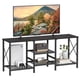 thumbnail image 1 of Soporte de TV JARHETUN para TV de 55 pulgadas con estantes abiertos de 3 niveles, negro, 1 of 7