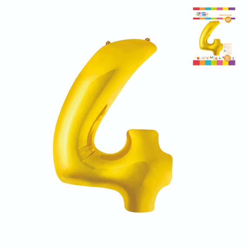Globo Papel Metal Dorado 32 N4 / Producto Surtido Party Express