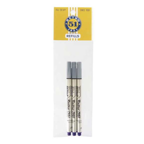 Recargas Retro 51 para Pluma Estilográfica Púrpura – Pack de 3