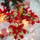 thumbnail image 3 of 16 flores artificiales de poinsettia para Navidad, 16 piezas, 3 of 3