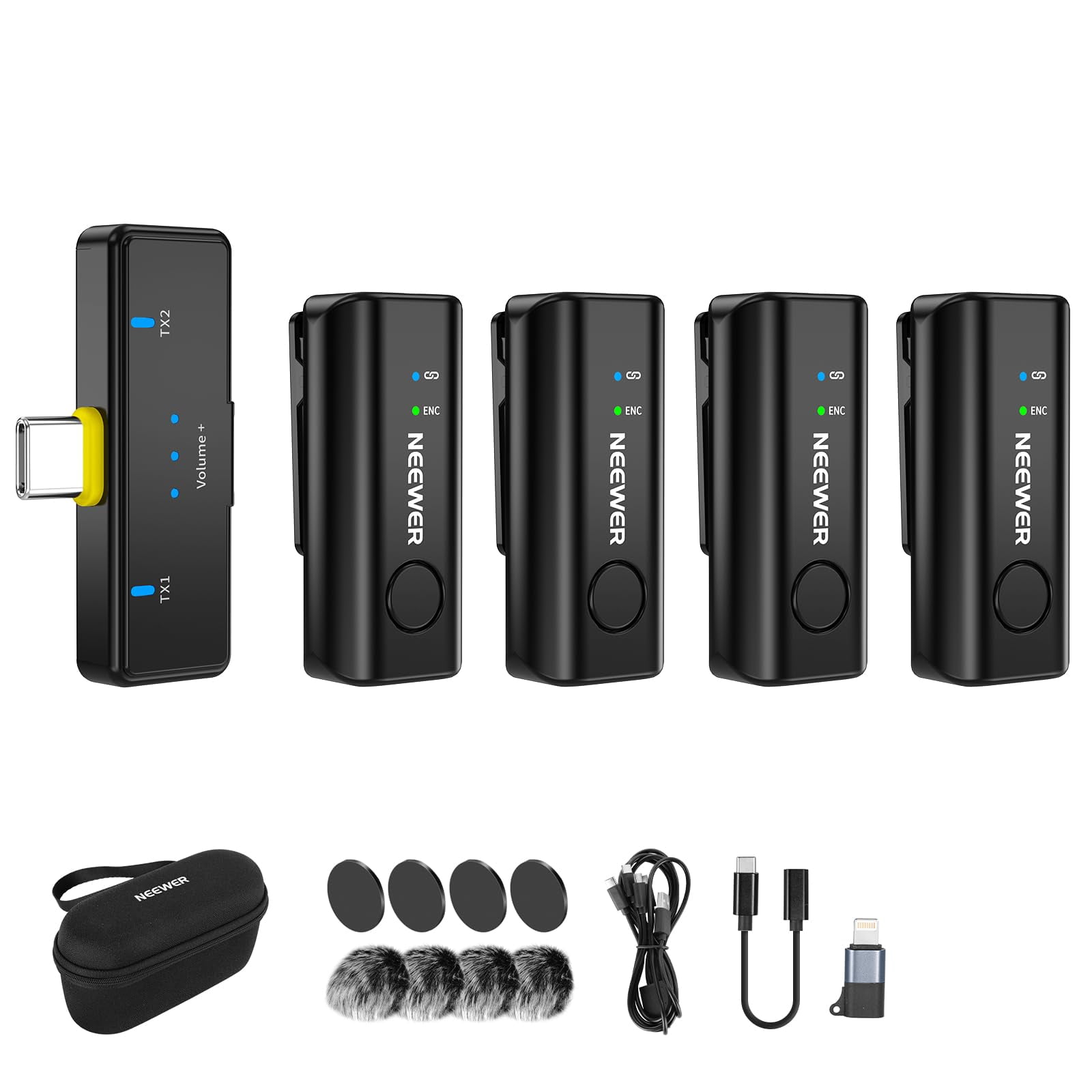Micrófono Lavalier Inalámbrico Neewer Km23c Para Iphone Android