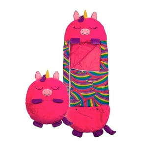 Genérico - Saco De Dormir, Almohada Y Peluche 3 En 1 Unicornio Fucsia