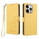 thumbnail image 1 of Funda Billetera con Relieve de Gato para iPhone 15 Pro, Amarillo, 1 of 6