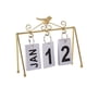 thumbnail image 2 of Calendario De Escritorio, Calendario De Escritorio Perpetuo Con Tapa Para Farmhouse Office Gold, 2 of 4