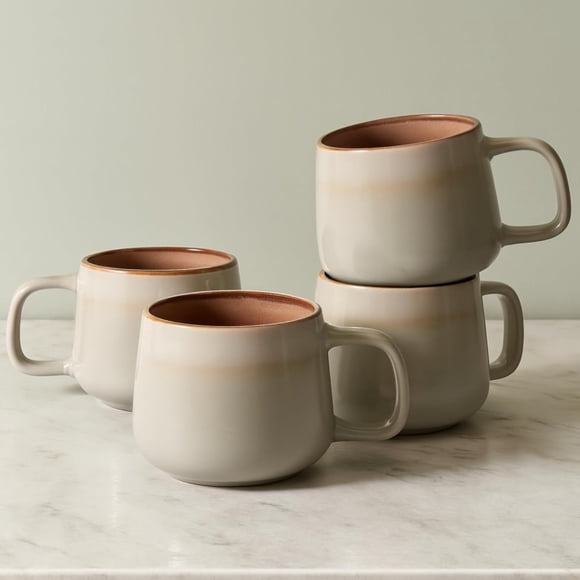 Tazas de café de cerámica Ava Nord, set de 4, 355 ml, libre de plomo
