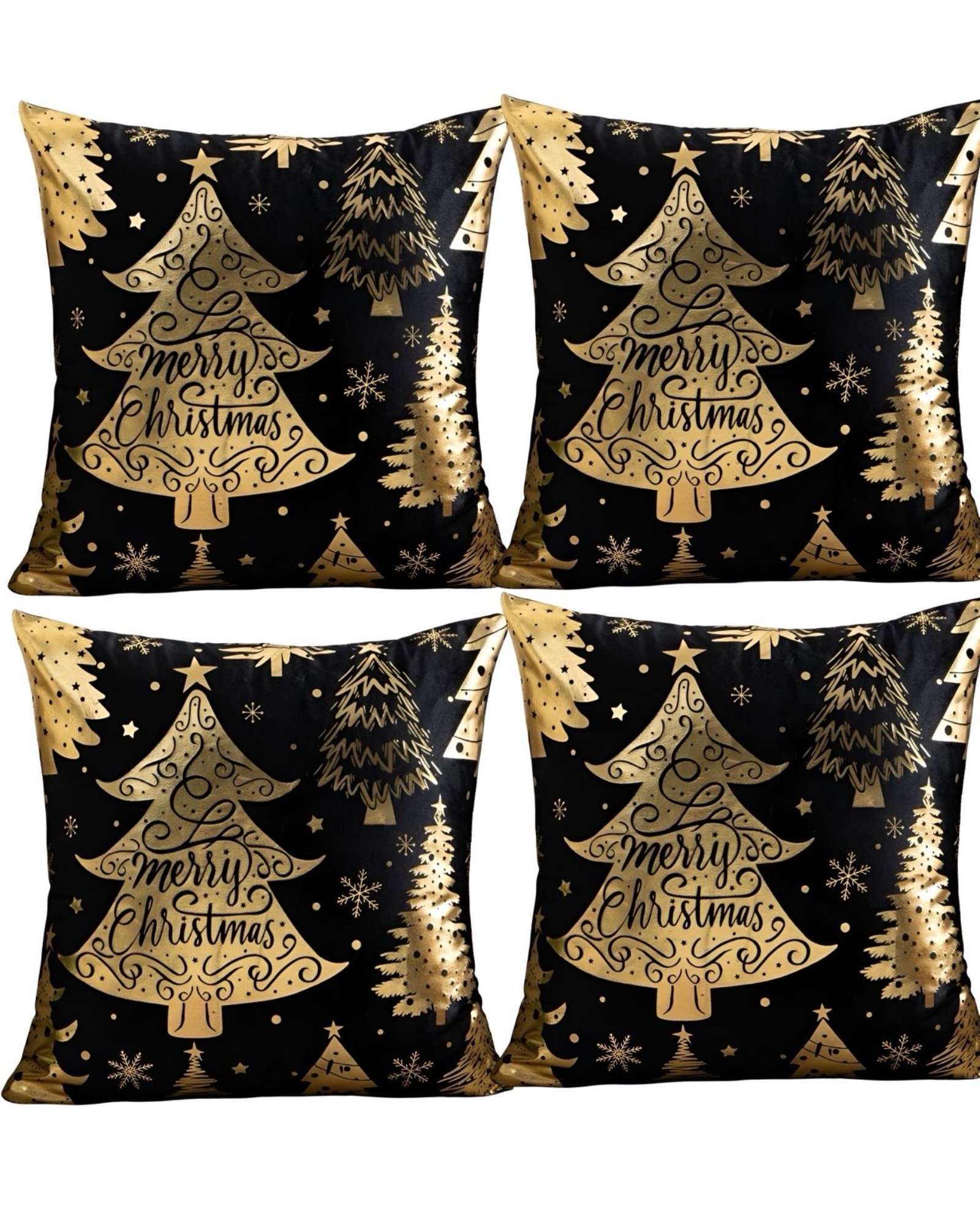 Genérico - Set De 4 Fundas De Cojin Para Navidad M2