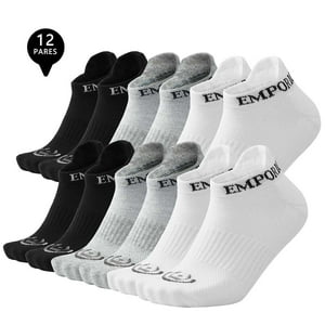 Giovacchino - Pack De 12 Calcetines Tobilleros Deportivos Mujer