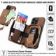 thumbnail image 2 of Funda Tipo Cartera con Correa Cruzada para iPhone 14 Pro Protección Contra Golpes Marrón, 2 of 5