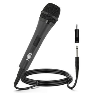 Singing Machine - Máquina De Cantar Con Micrófono Con Cable Para Karaoke (Negra) - Dinámica