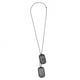 thumbnail image 3 of Collar con Placas de Identificación De Acero Inoxidable Negro, 3 of 3