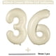 thumbnail image 2 of Globo LVMOQIQIU, 40 pulgadas, blanco, número 36, blanco crema, 2 unidades, 2 of 6