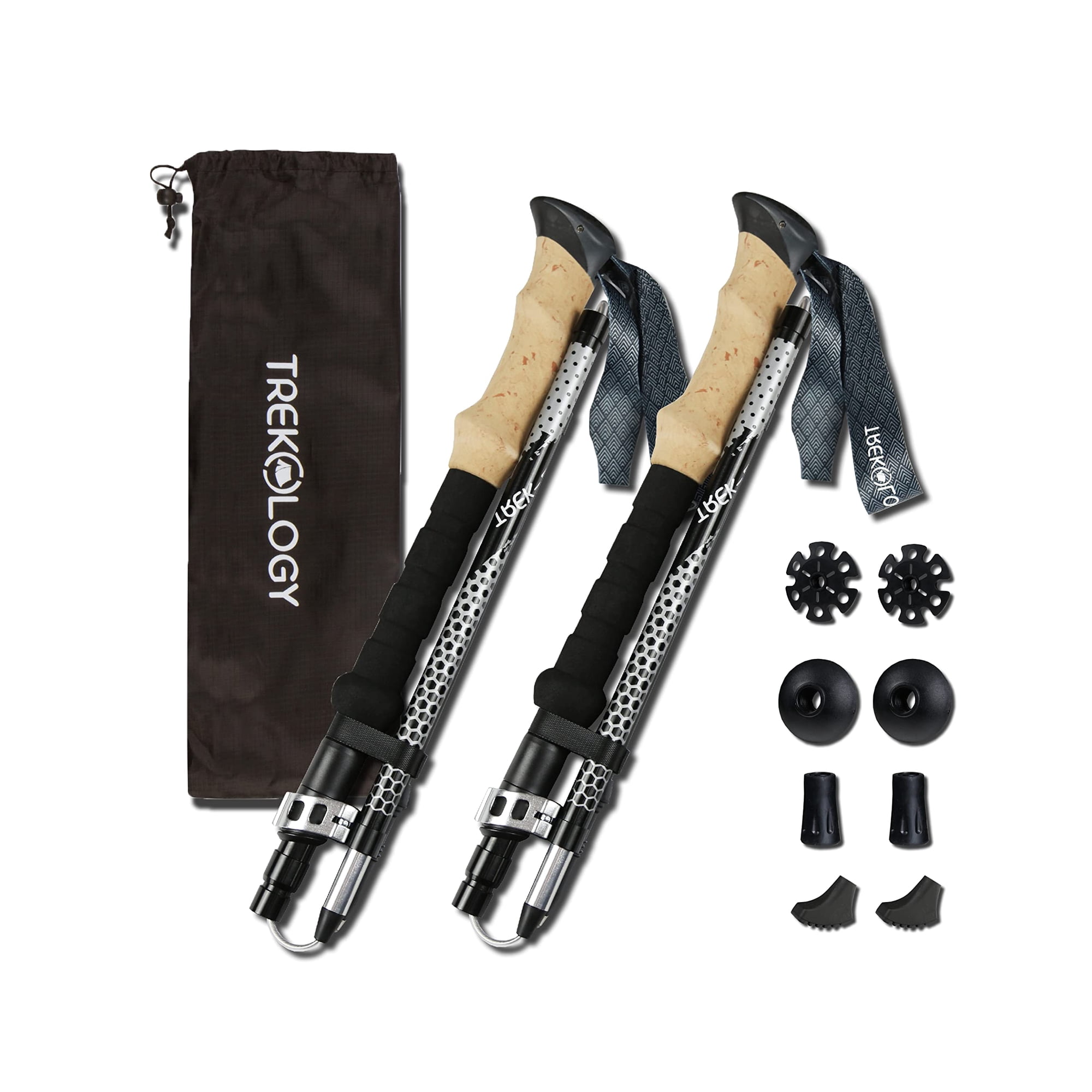 Bastones De Trekking Trekology Trek-z Plegables Para Senderismo, Juego De 2 Piezas