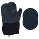 thumbnail image 3 of Mitones Creativos Para Horno De Cocina Mitones Impermeables Al Agua Guantes De Aislamiento Térmico Azul Oscuro Con Almohadilla, 3 of 5