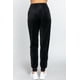 thumbnail image 4 of Pantalones Jogger Largos de Terciopelo con Cintura Elástica, Color Negro, Talla S, 4 of 5