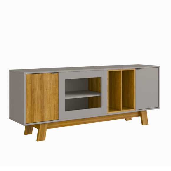 Rack de TV hasta 65" Be Design Gris Miel - Estilo Nórdico (162X64X36 cms)