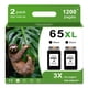 thumbnail image 1 of Cartucho de tinta de repuesto Ankink 65XL negro, paquete de 2 unidades HP 65, 1 of 6
