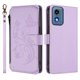 thumbnail image 2 of Funda Cartera Mariposa para [Motorola Moto G Play 2024 5G] con Soporte y Cremallera Morado claro, 2 of 6