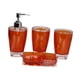 thumbnail image 1 of Dispensador De Jabón De 4 Piezas, Artículos De Tocador Modernos, Soporte Para Cepillos De Dientes Para Tocador, Hotel, Naranja, 1 of 3