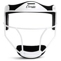 Mascarilla Facial De Softball Champion Sports Steel Classic White Para Adultos