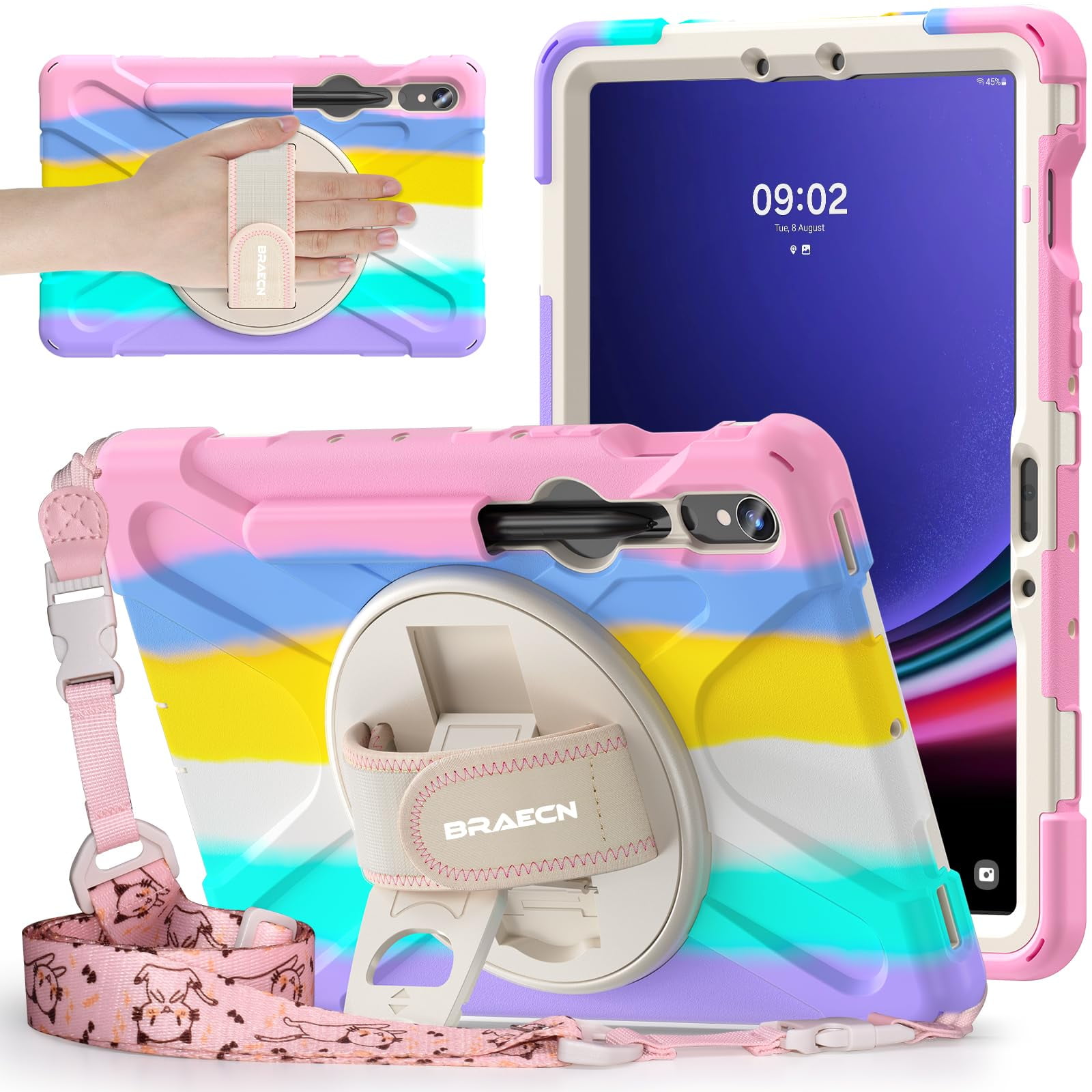Braecnstock - Funda Braencstock Kids Para Samsung Galaxy Tab S10 Fe/ S9 Fe/ S9/ S8/ S7 5g 10.9/ 11