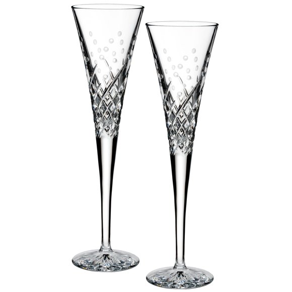 Par de Copas de Brindis Waterford Wishes en Cristal Grabado