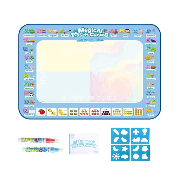 Tapete Para Garabatos Con Pintura Al Agua, Tablero Portátil Para Garabatos De Escritura Y Pintura Para Niños Mayores De 3 Años, M Fruta