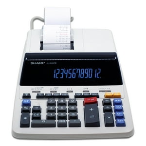 Calculadora De Impresión Sharp El-2630Piii De 12 Dígitos Con Rollo De Papel