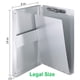 thumbnail image 2 of Portapapeles De Aluminio Con Almacenamiento Tamaño Legal Plateado, 2 of 8